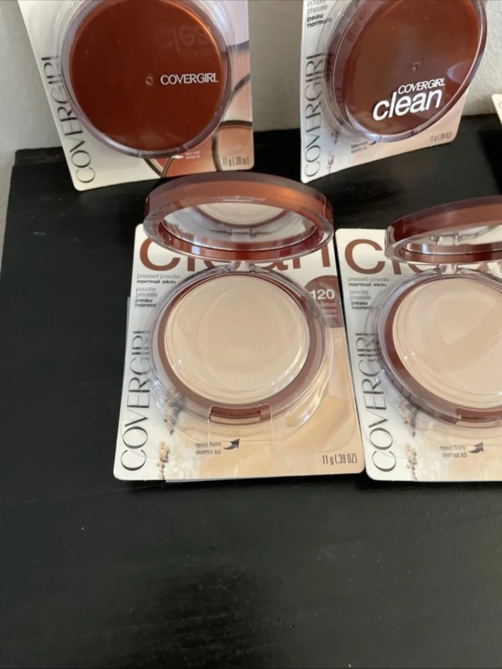 Covergirl Clean Pressed Powder 120 Creamy Natural Original Talc x5
